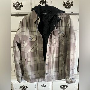 Drake Campfire Flannel Hoodie Jacket Small NWT